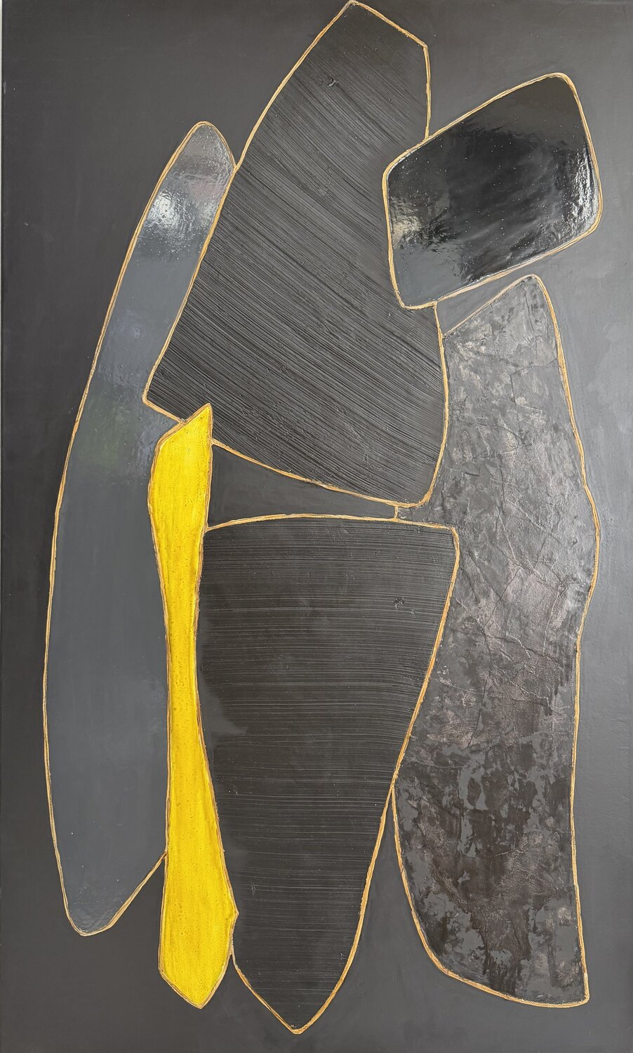 Equilibre Noir 2525 Kardesch Original painting for sale