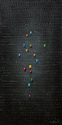Serial Analog Pixels / 2021 / darkgrey / 60x120 by Danny Frede, Painting for Sale on Select