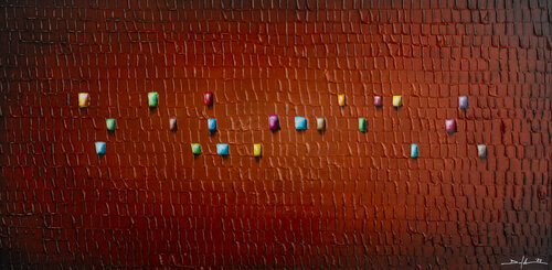 Serial Rectangles / 2022 / sienna red B / 120 x 60 cm by Danny Frede, Painting for Sale on Select