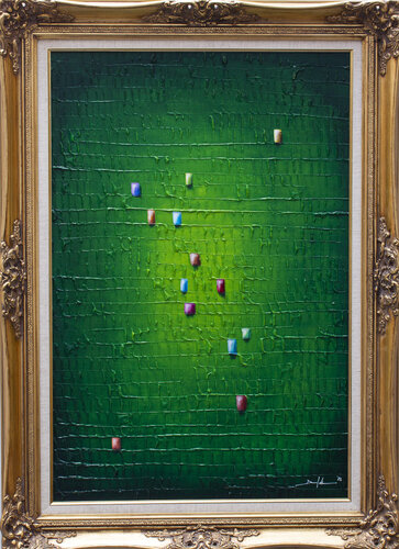 Serial Analog Pixels / Eskapismus 2 / green / 6RF5R by Danny Frede, Painting for Sale on Select