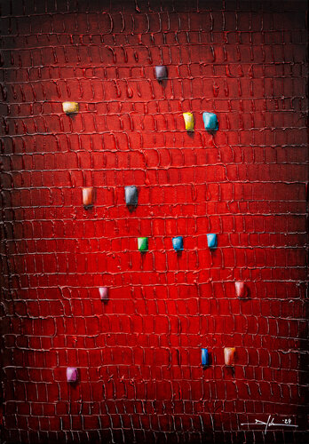 Serial Analog Pixels / 50x70 / red / 2024 / KBBHL by Danny Frede, Painting for Sale on Select