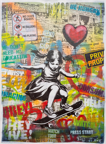 Skate Girl / 8GVHN by Danny Frede, Painting for Sale on Select