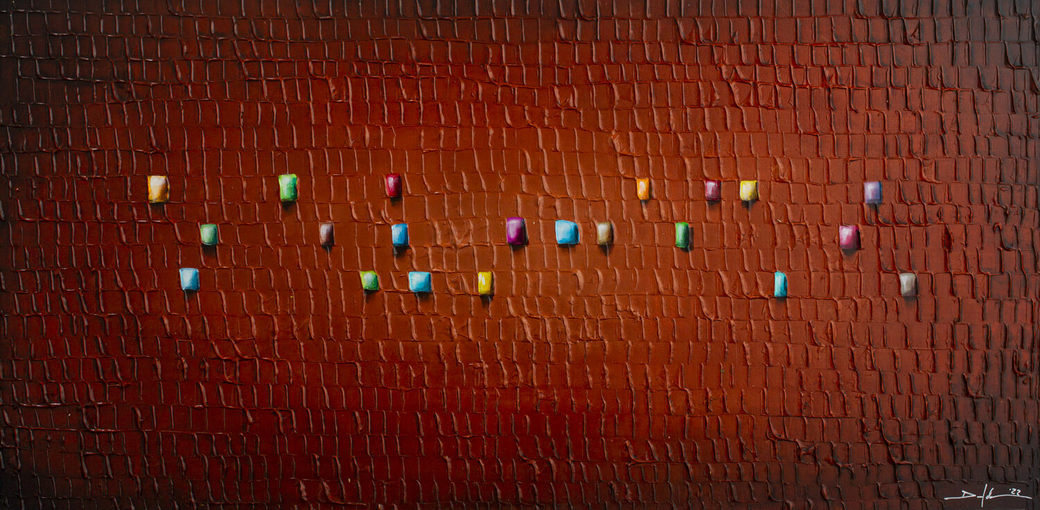 Serial Rectangles / 2022 / sienna red B / 120 x 60 cm Danny Frede Original painting for sale