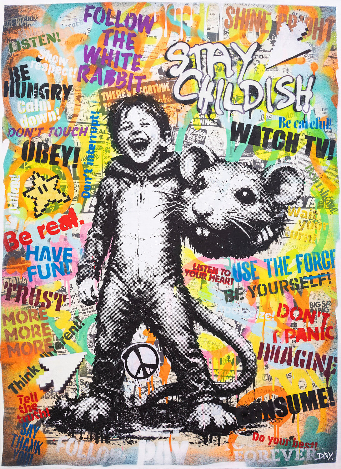 Rat Boy II / LYHXW Danny Frede Original painting for sale