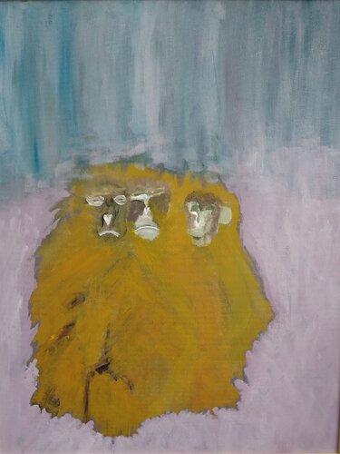 Macaques de Barbarie 1 by Sophie André, Painting for Sale on Select