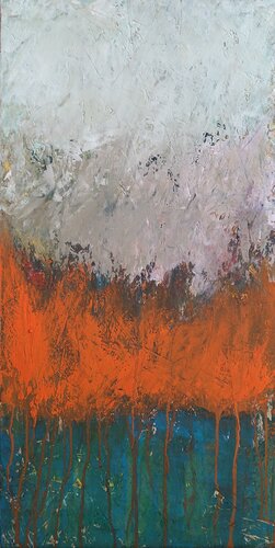 Vibrating colors orange by Sophie André, Painting for Sale on Select