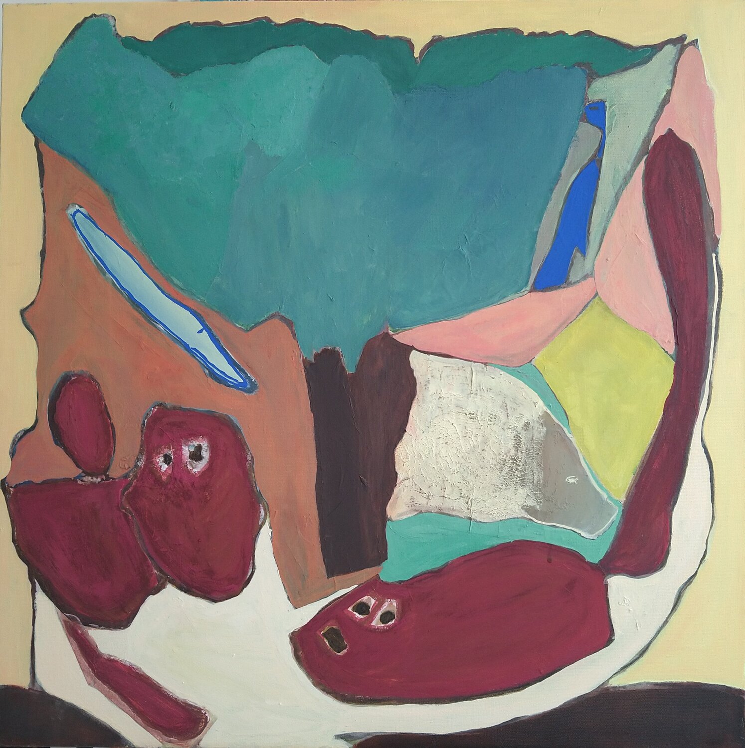 Rat et compagnie...Discussion sous l'arbre vert Sophie André Original painting for sale