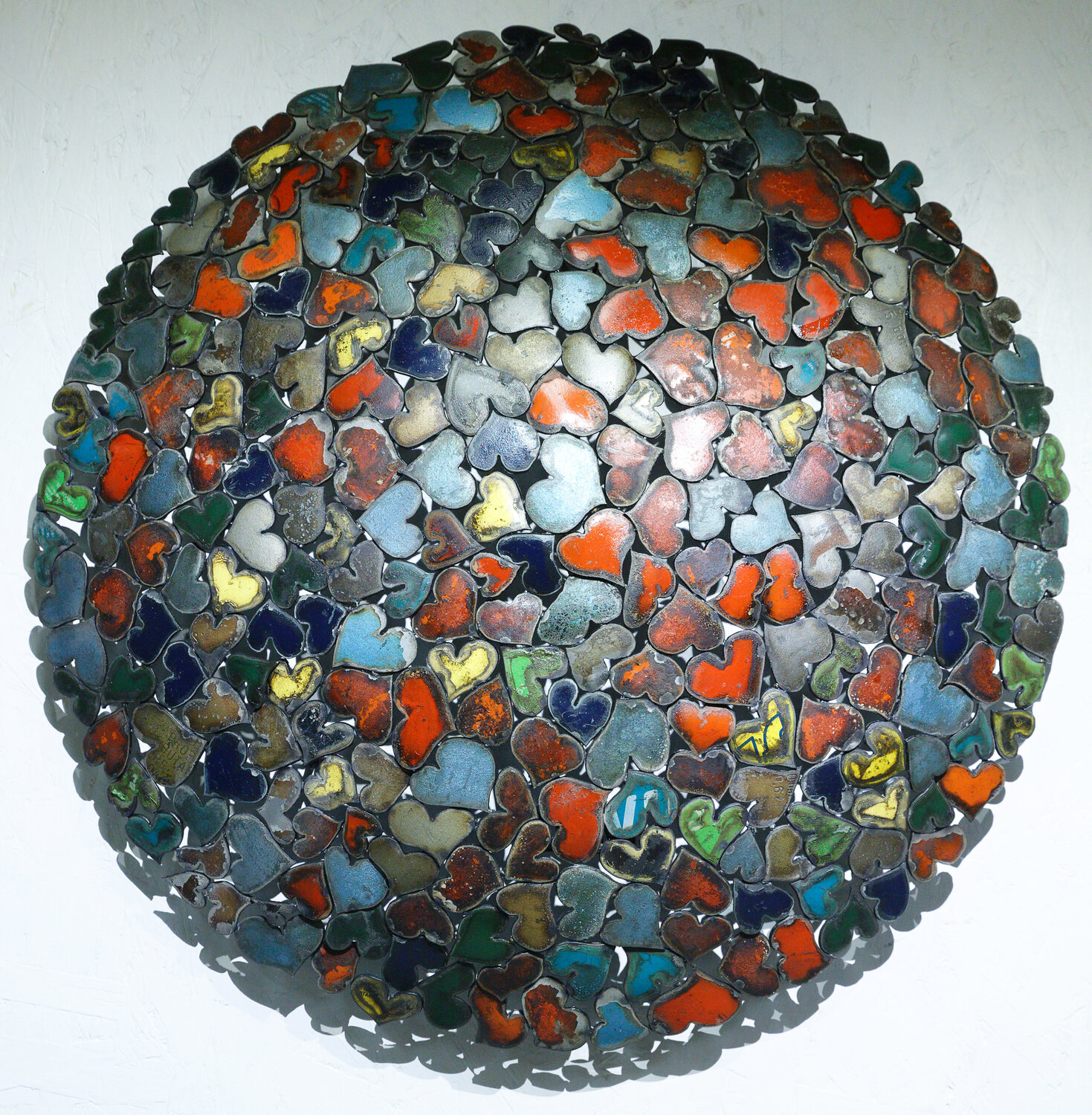 Gaz Round Coeurs MultiCo 02 Michel Laurent Original painting for sale