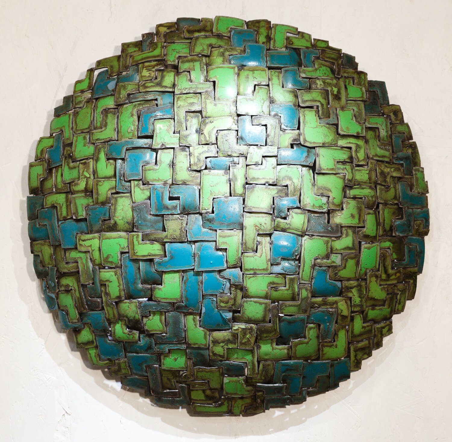 Gaz Round Green 01 Michel Laurent Original painting for sale
