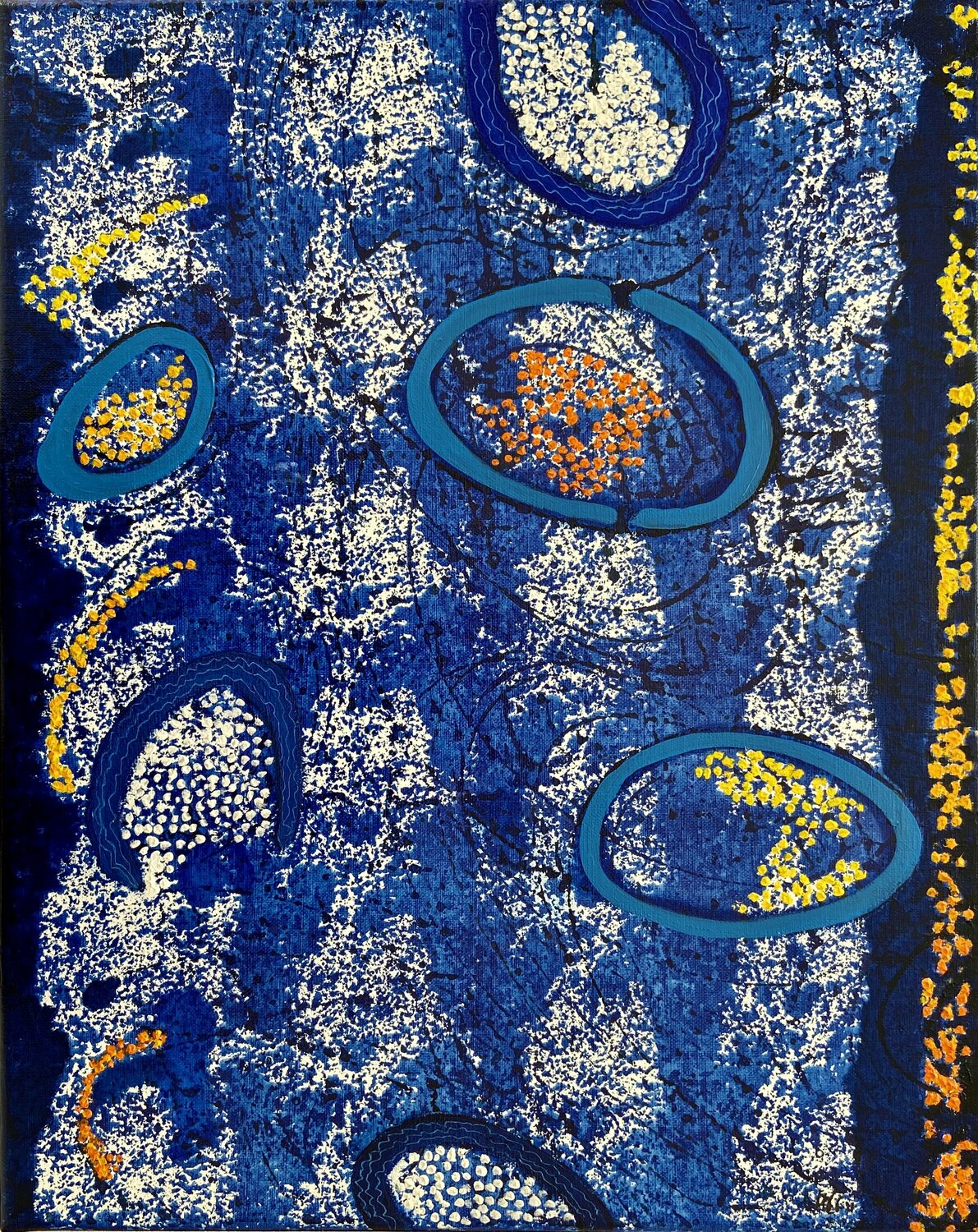"Flux..." Hervé Le Goaréguer Original painting for sale