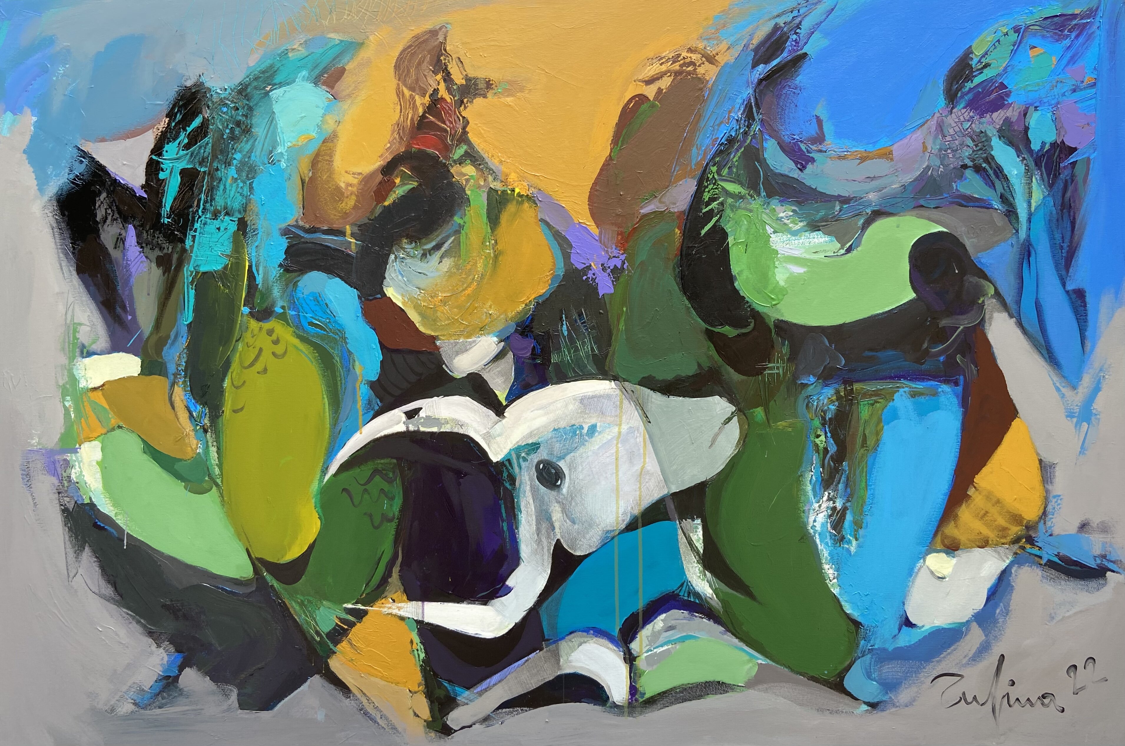 Abstract dance of animals