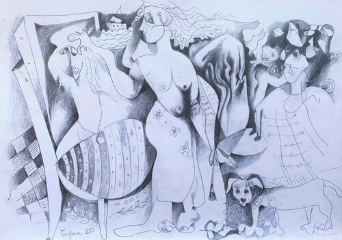 Mirror reflection by Fatmir Tufina, Drawing for Sale on Select