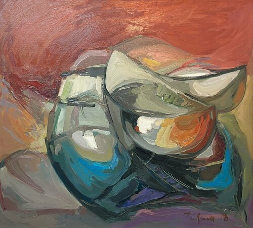 Boats New Version by Fatmir Tufina, Painting for Sale on Select