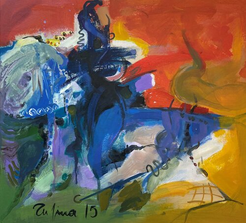 Dancers Abstract by Fatmir Tufina, Painting for Sale on Select