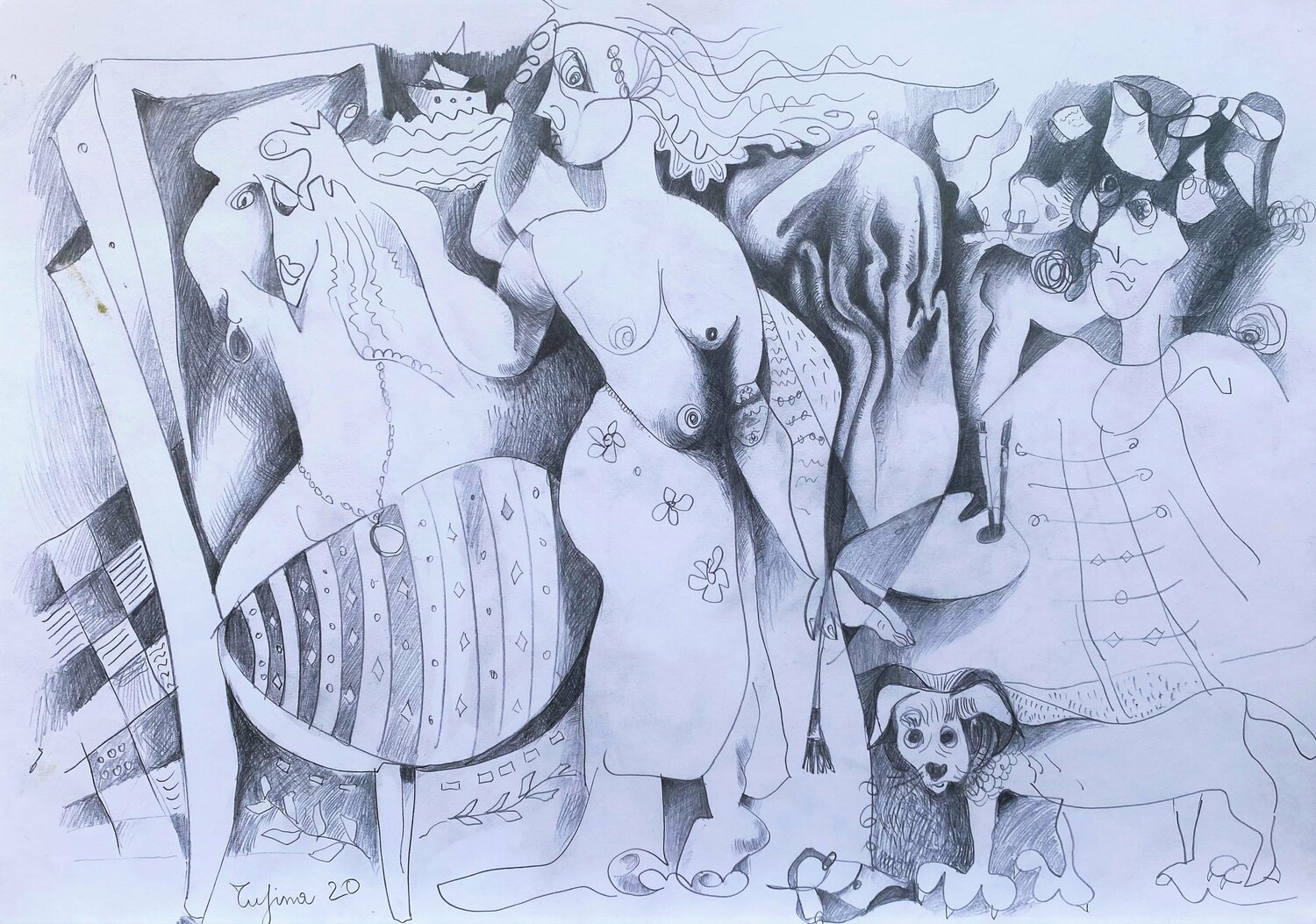 Mirror reflection Fatmir Tufina Drawing for sale