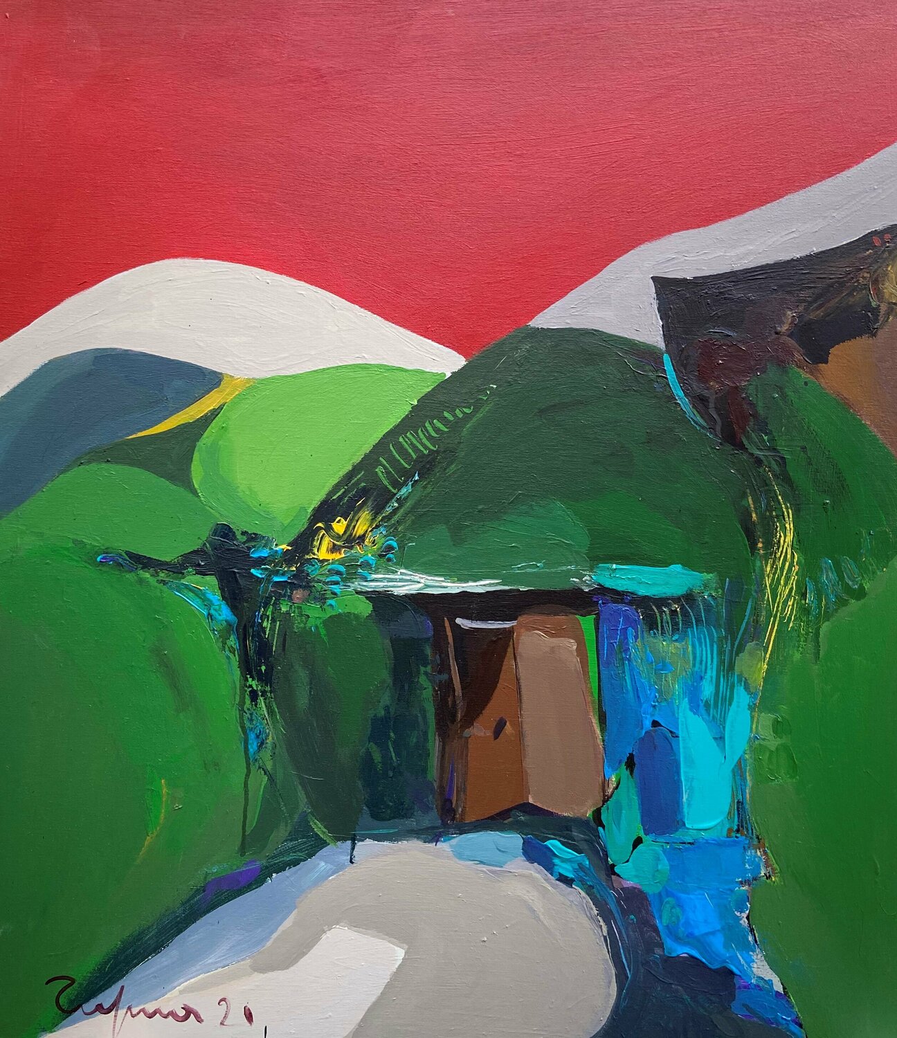 Landscape Fatmir Tufina Original painting for sale