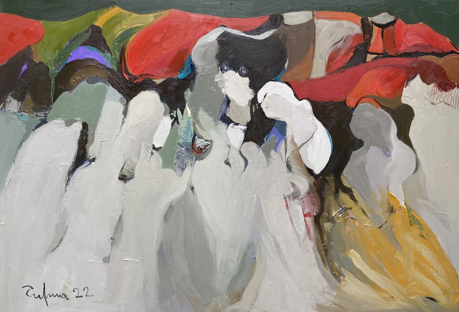 Old Bazaar Fatmir Tufina Original painting for sale