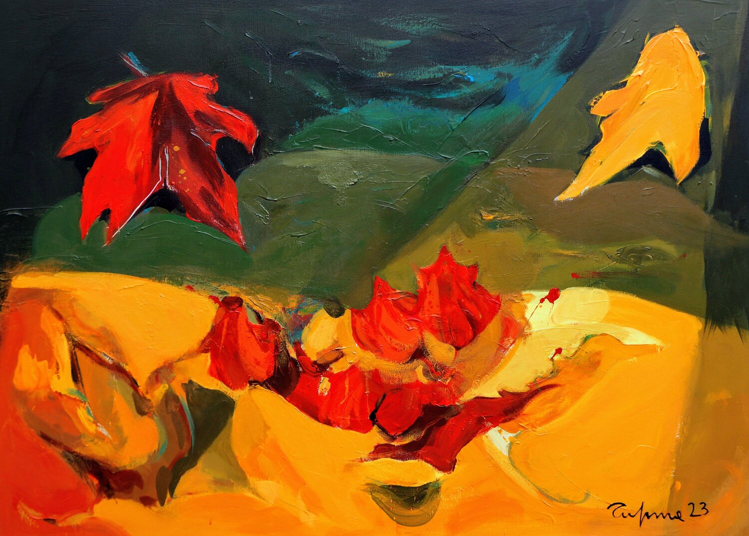 The Autumn Feeling Fatmir Tufina Original painting for sale