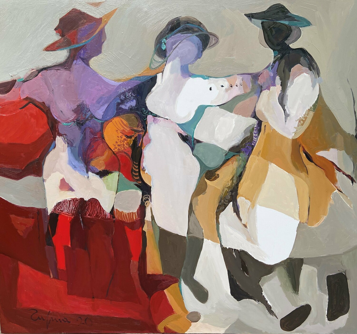 Women figure Fatmir Tufina Original painting for sale