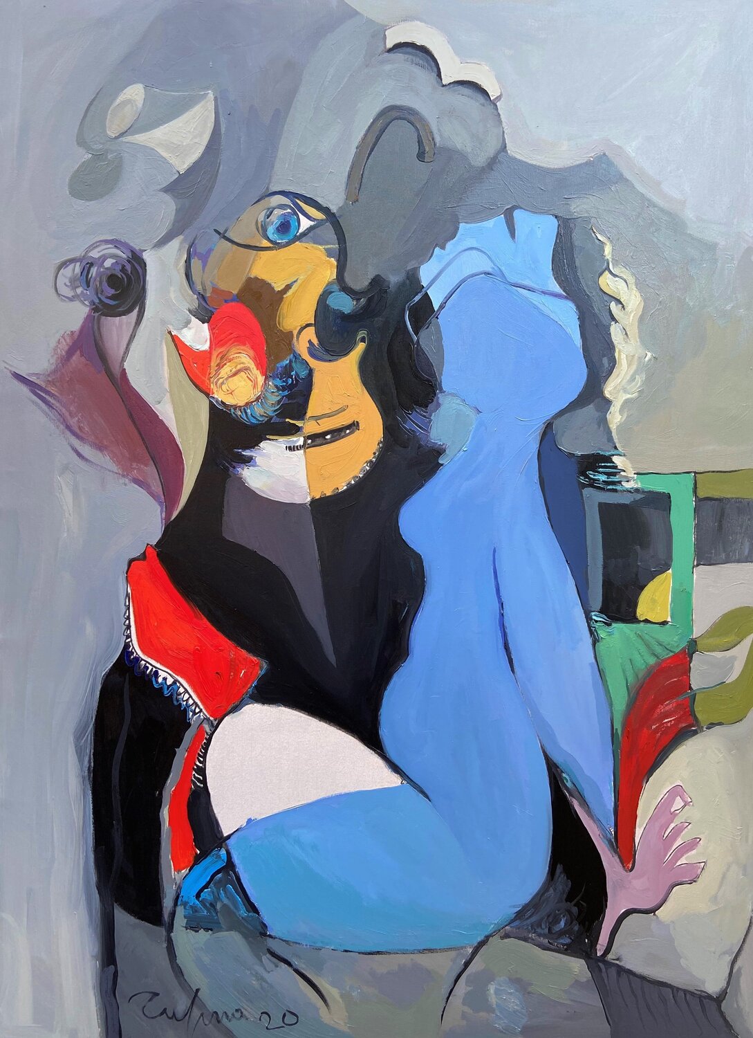 Love story Fatmir Tufina Original painting for sale