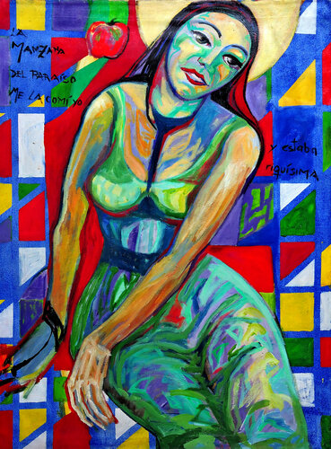 Eva's apple by Raquel Sarángello, Painting for Sale on Select