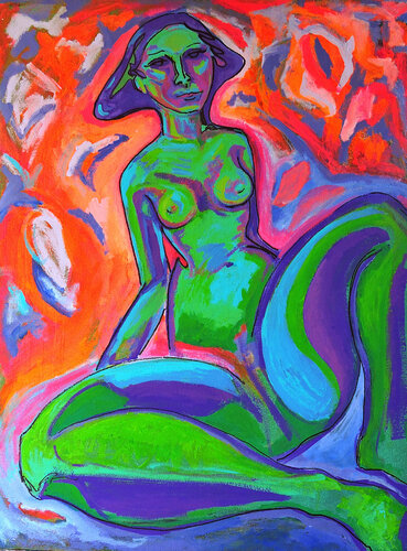 Naked woman von Raquel Sarángello, Malerei kaufen auf Select