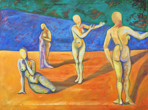 Beach summer water von Raquel Sarángello, Malerei kaufen auf Select