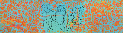 Happy moments, friends. von Raquel Sarángello, Malerei kaufen auf Select