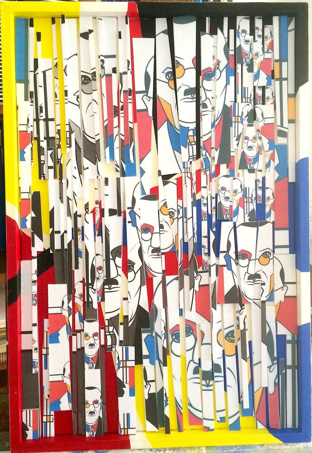 " Mon Mondrian VIII " Geneviève Schwartz Original painting for sale