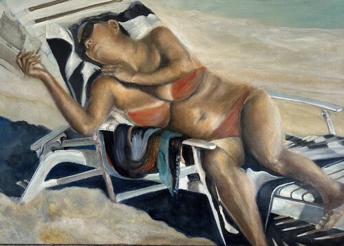 Libre et alanguie by Lisbeth Buonanno, Painting for Sale on Select