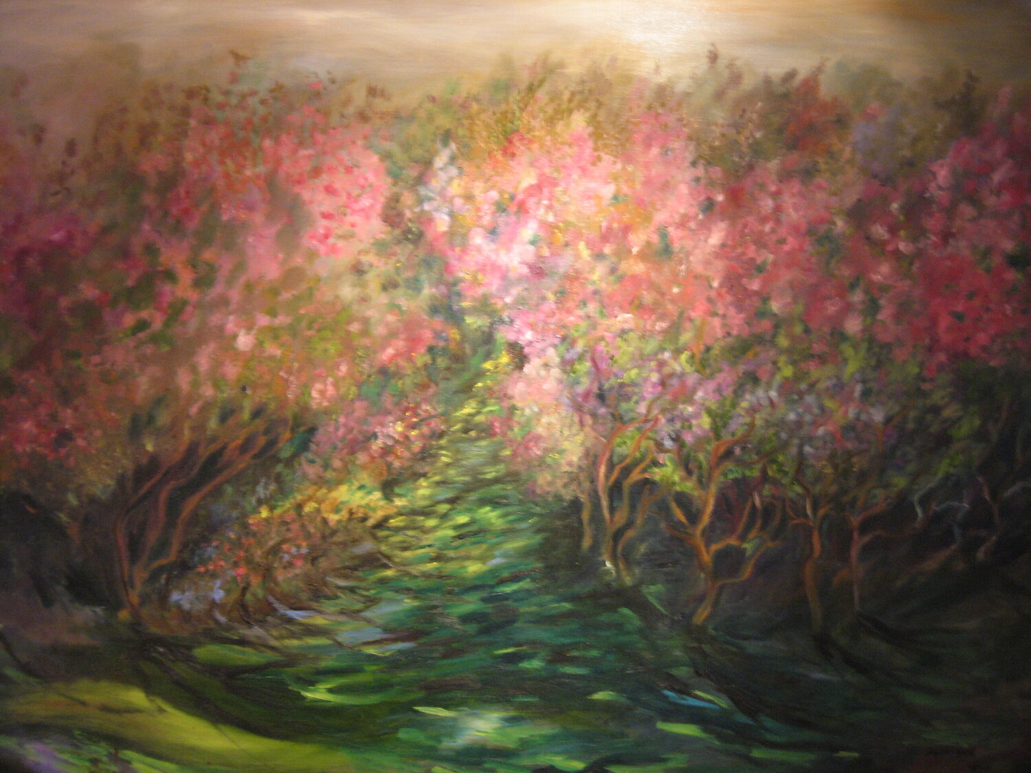 Arbres en fleurs Lisbeth Buonanno Original painting for sale