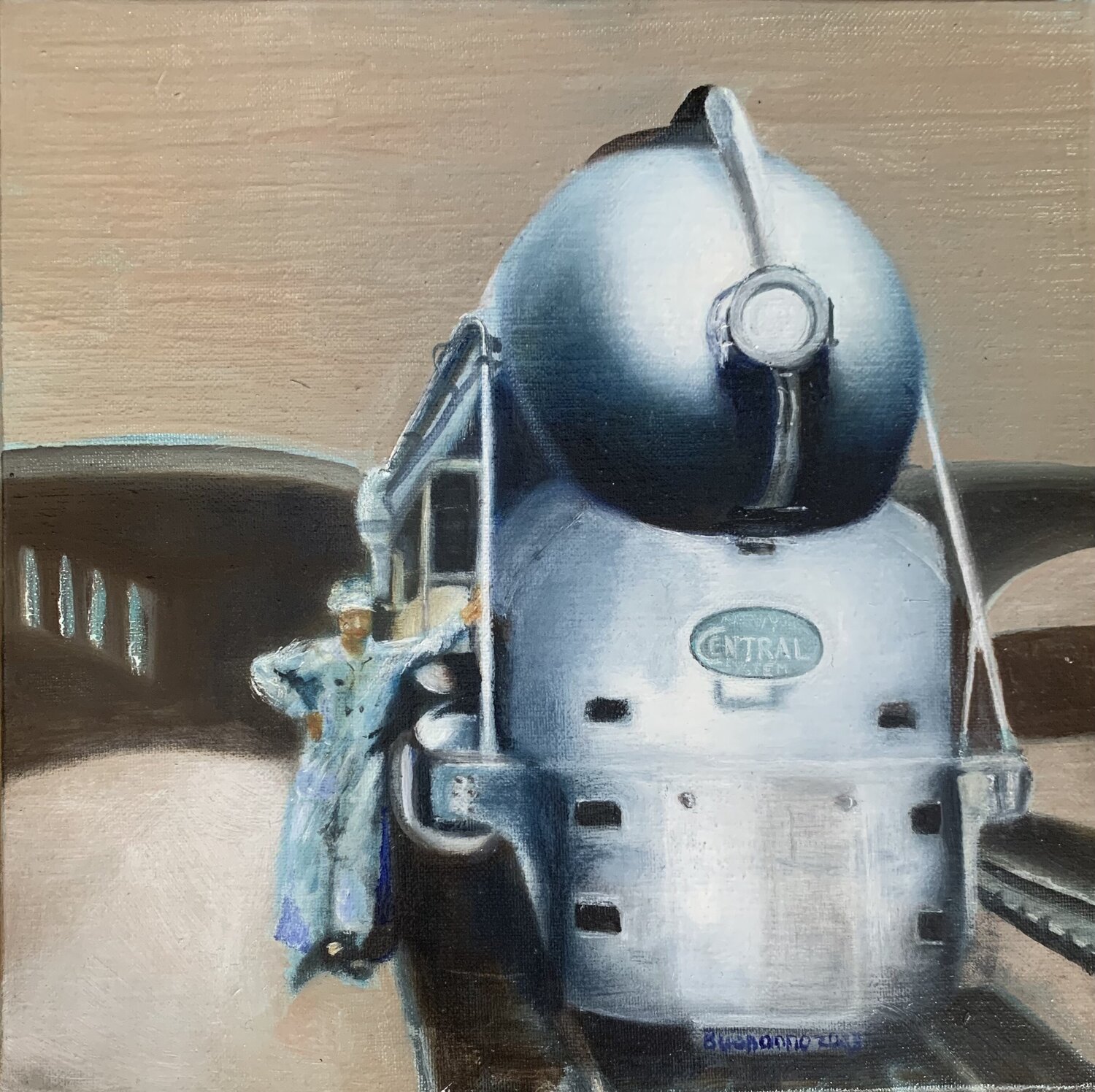 Le voyage immobile Lisbeth Buonanno Original painting for sale