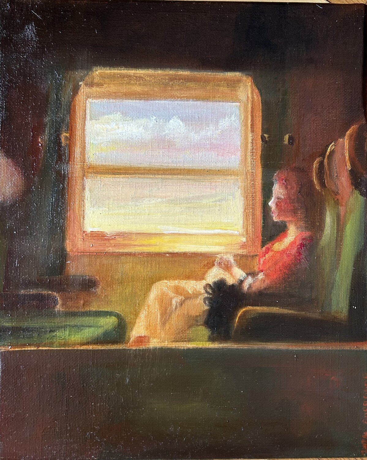 La mer endormie Lisbeth Buonanno Original painting for sale