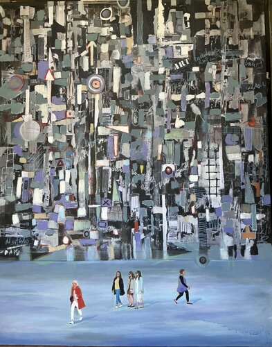 Por la calle by Luisa González, Painting for Sale on Select