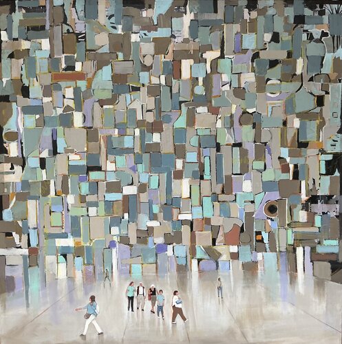 Recorriendo la ciudad by Luisa González, Painting for Sale on Select