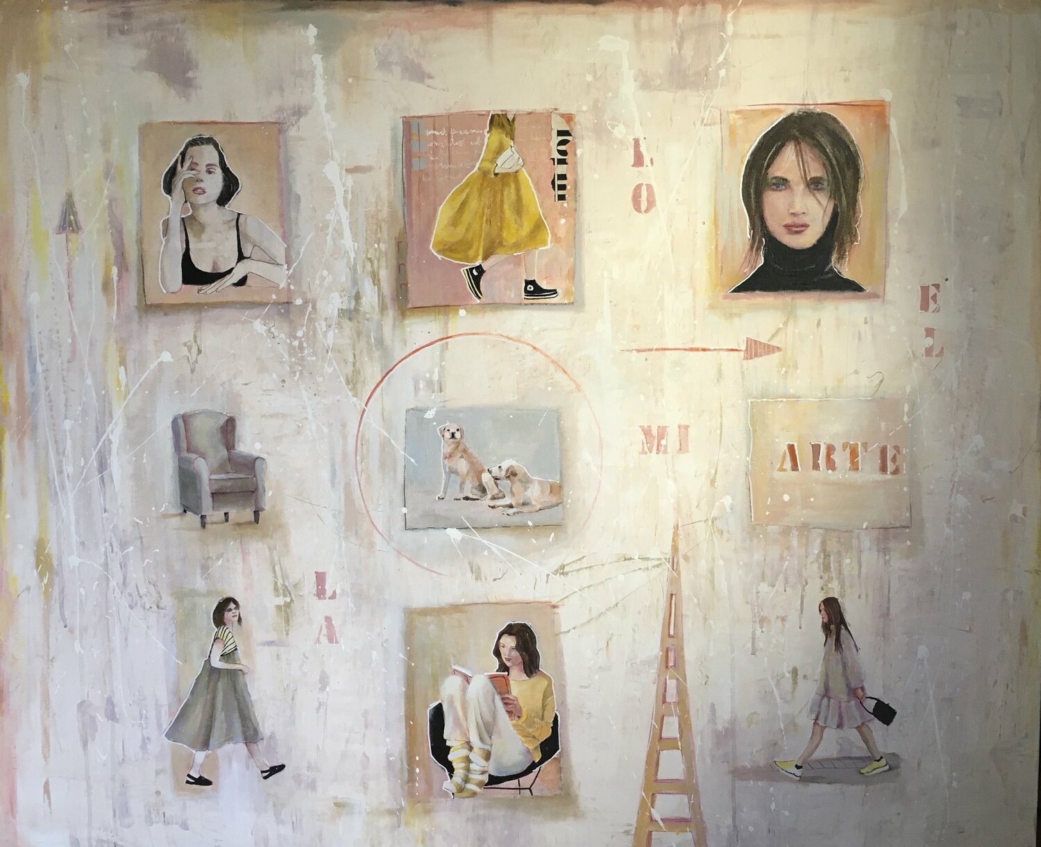 Las morochas Luisa González Original painting for sale