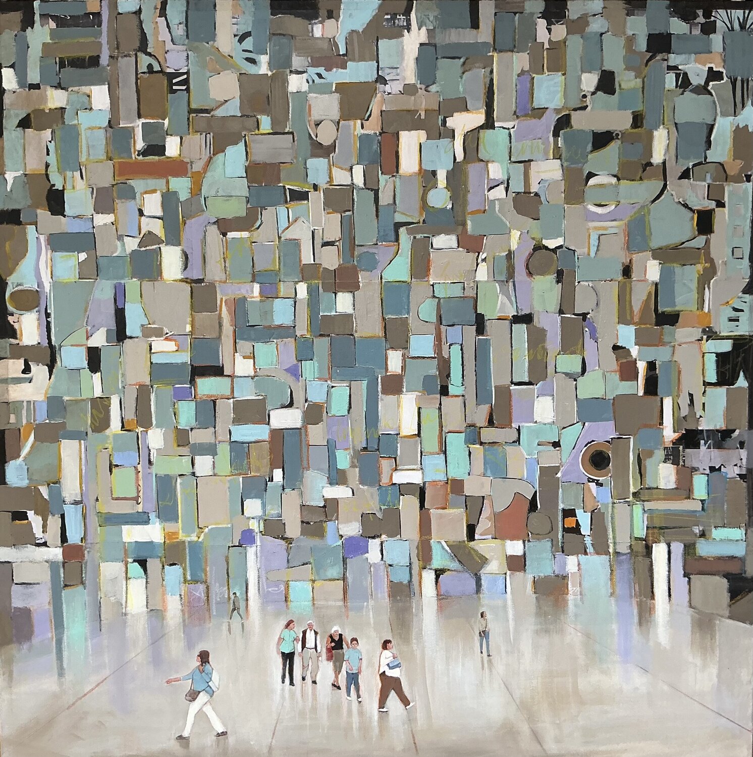 Recorriendo la ciudad Luisa González Original painting for sale