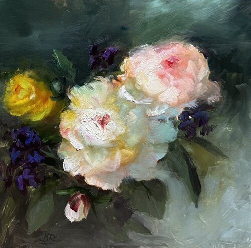 Peony Study by Julia Bright, Painting for Sale on Select