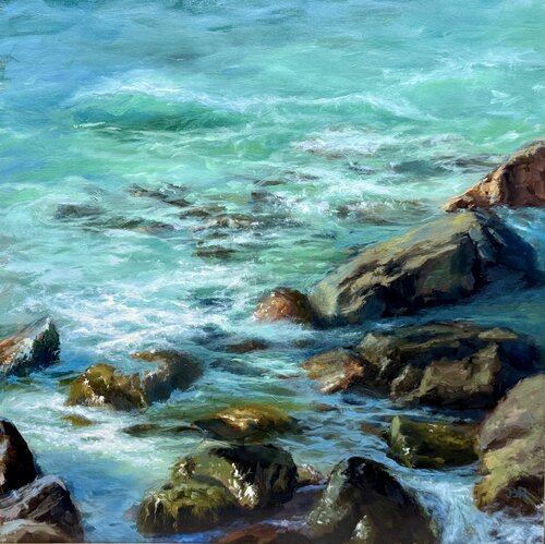 Emerald Rhapsody by Julia Bright, Painting for Sale on Select