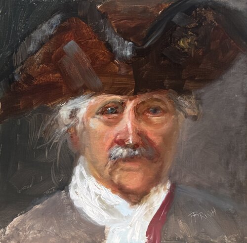 Blue-eyed Revolutionary by Julia Bright, Painting for Sale on Select