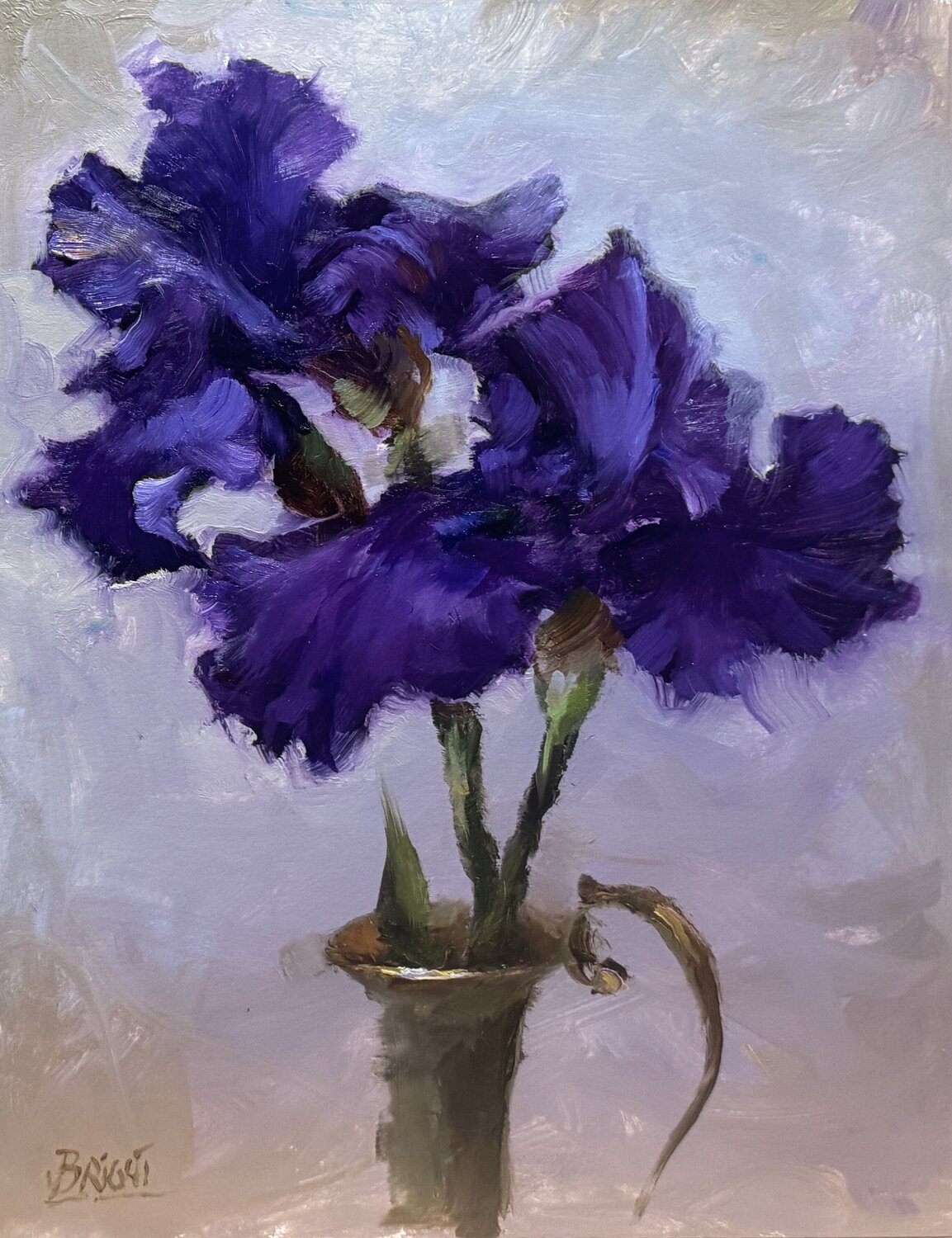Blue Velvet Julia Bright Original painting for sale