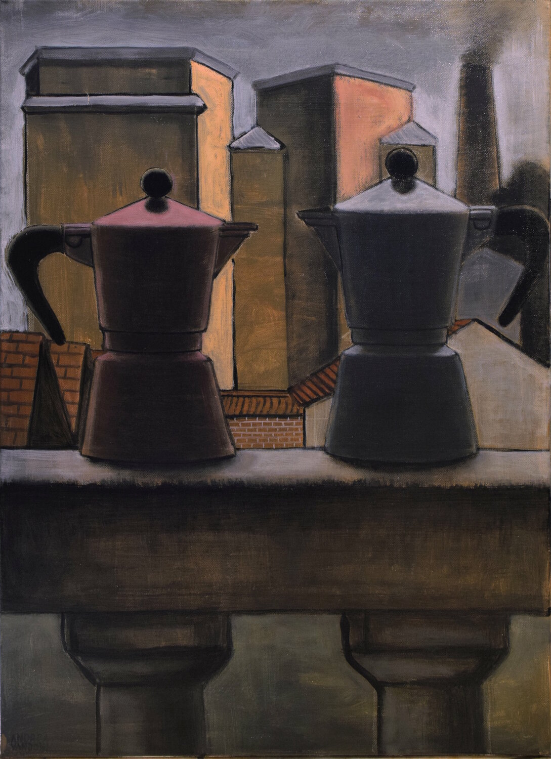Idillio Suburbano Andrea Vandoni Original painting for sale