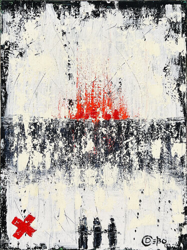 HOW THE EARTH CAUGHT FIRE by Sven Debo Bode by Sven Bode, Painting for Sale on Select