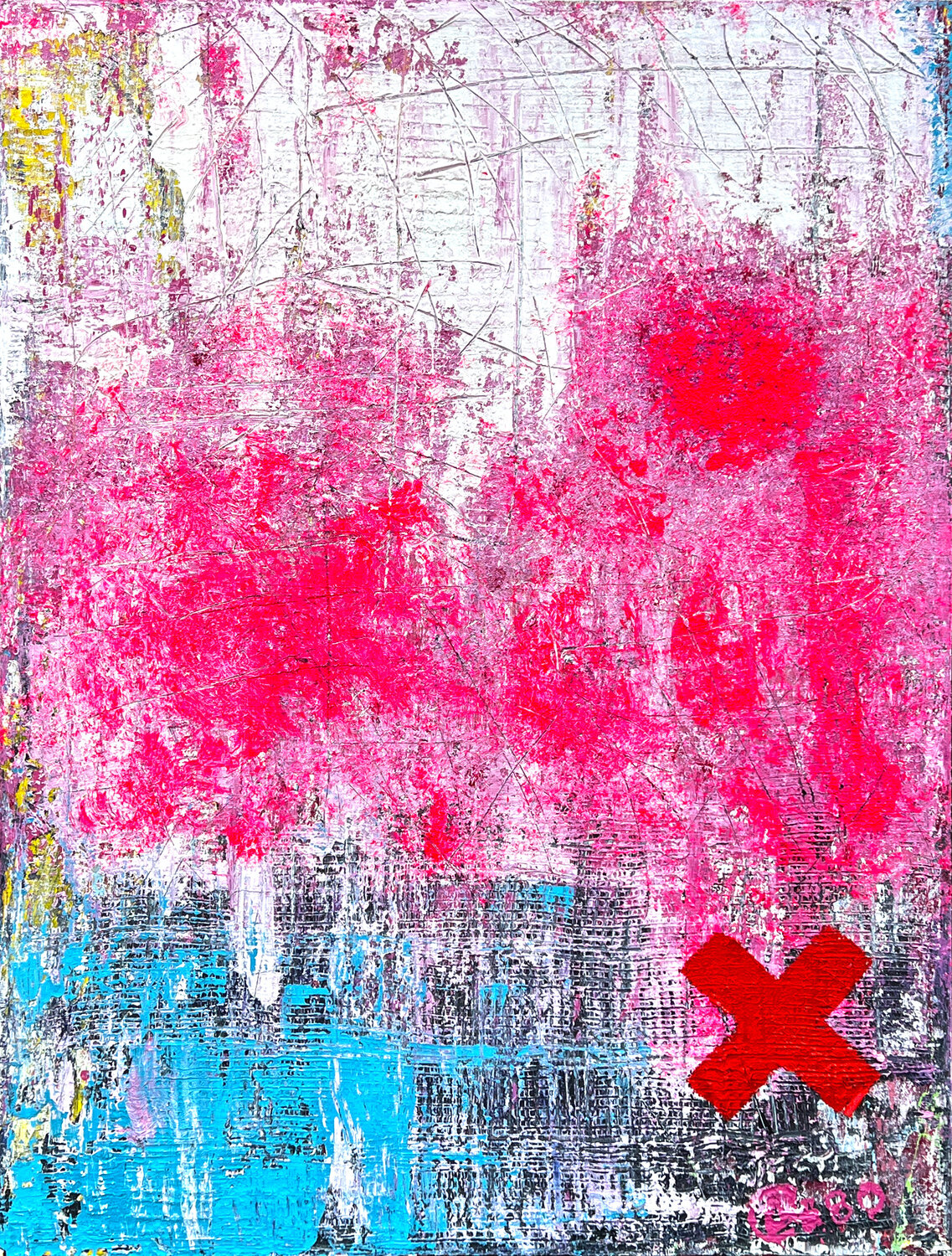Pink Moon by Sven 'Debo' Bode Sven Bode Original painting for sale