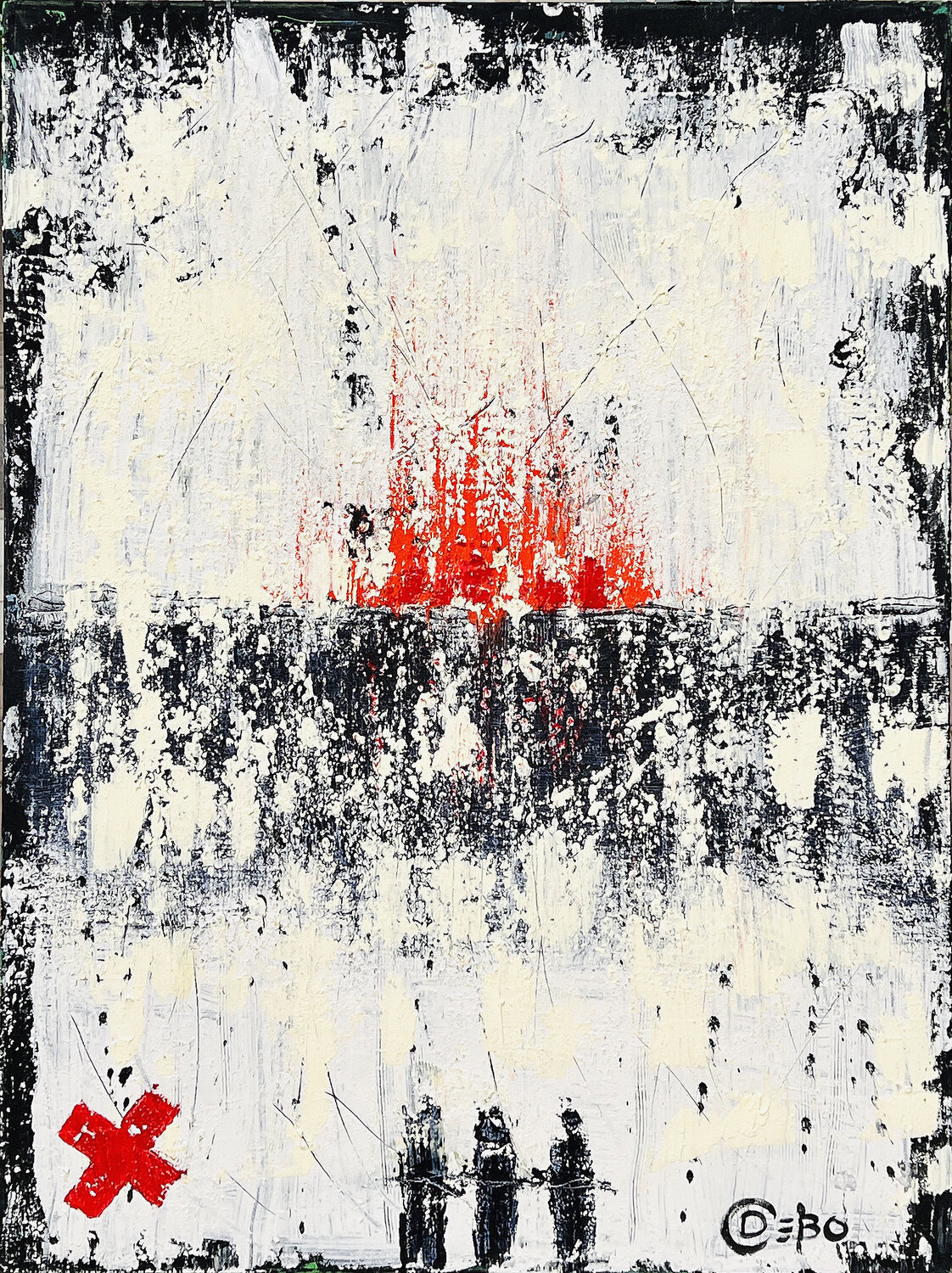 HOW THE EARTH CAUGHT FIRE by Sven Debo Bode Sven Bode Original painting for sale