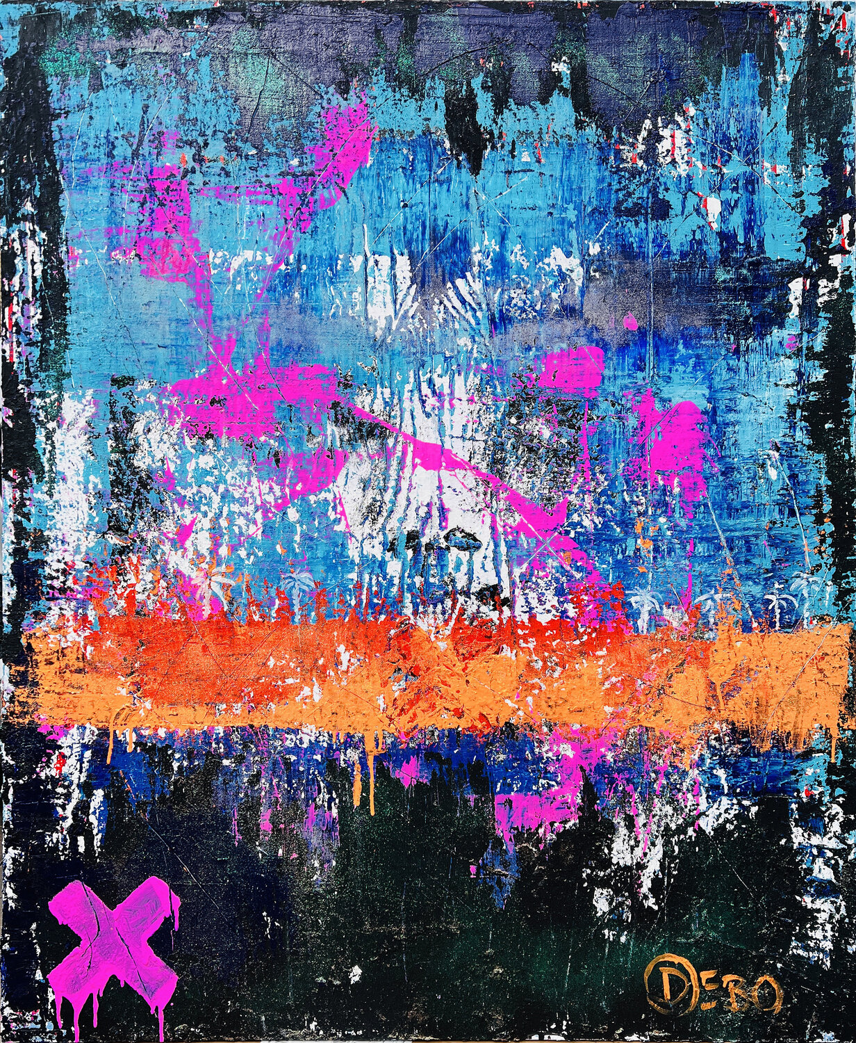 "Conversation with the unknown" by Sven Debo Bode Sven Bode Original painting for sale