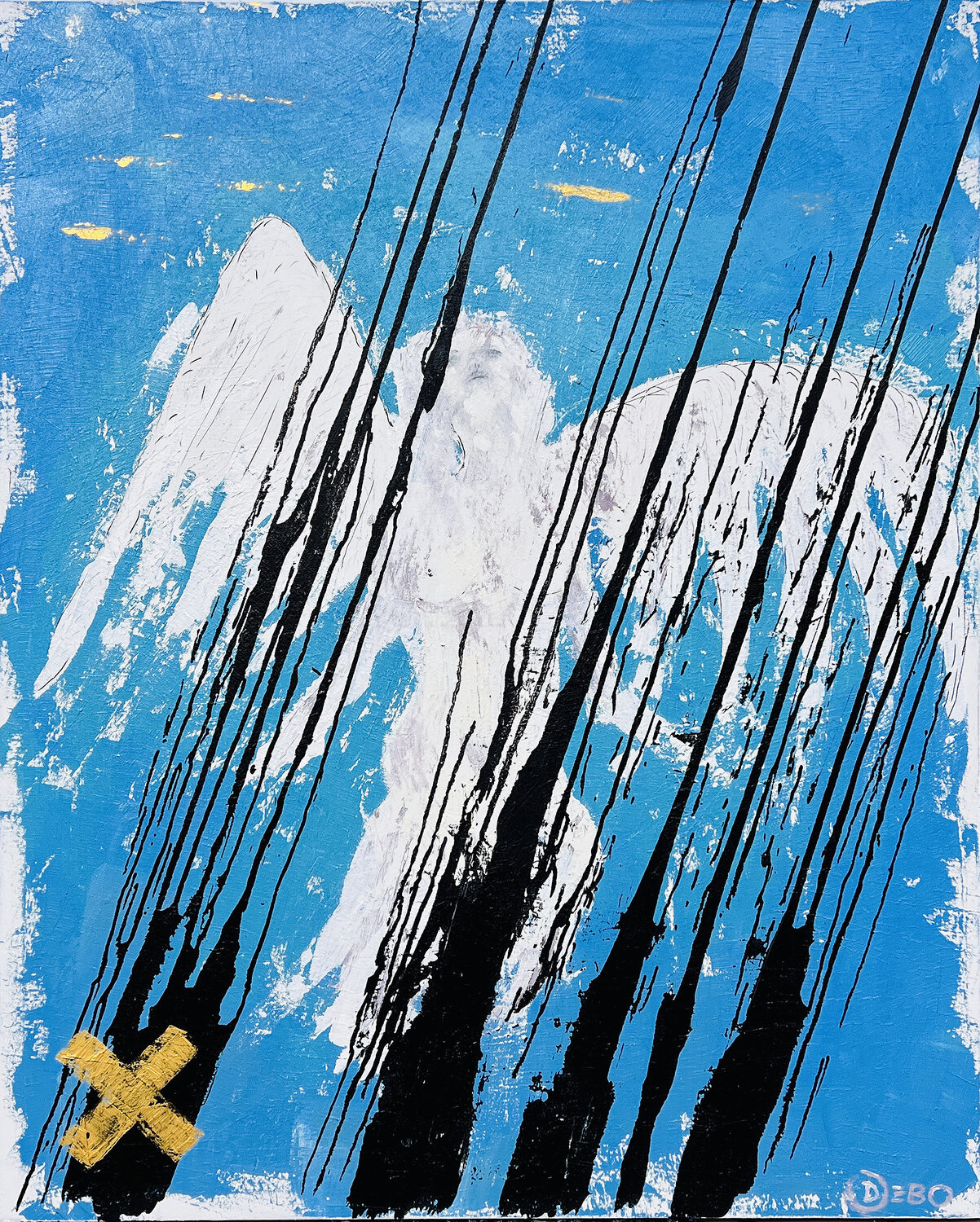 'SERAPH Fighting DESPAIR'  by Sven Debo Bode Sven Bode Original painting for sale