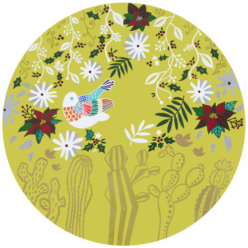 Christmas ball hanging in the garden by Mia Kim, Painting for Sale on Select
