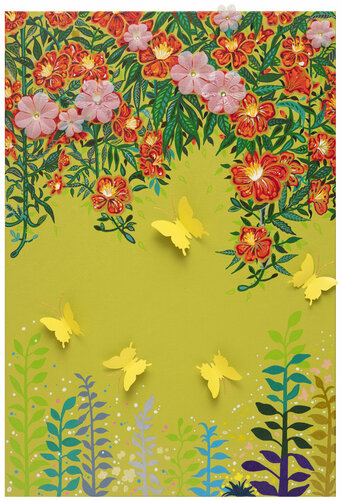 In the garden (Trumpet vine) by Mia Kim, Painting for Sale on Select