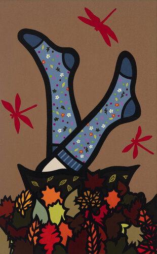 In the garden_Autumn (Hide-and-seek) by Mia Kim, Painting for Sale on Select